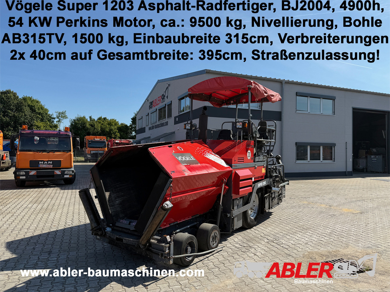 Vögele Super 1203 Asphalt-Radfertiger - Asfaltutlegger: bilde 1 Vögele Super 1203 Asphalt-Radfertiger - Asfaltutlegger: bilde 1