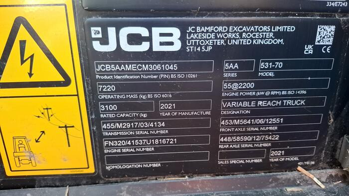 JCB 531-70 - Teleskoplastere: bilde 4 JCB 531-70 - Teleskoplastere: bilde 4