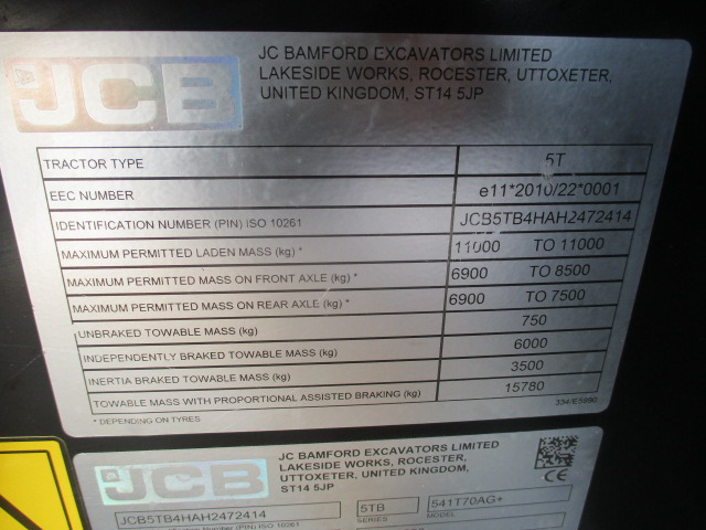 JCB 541-70 AgriPlus - Teleskoplastere: bilde 4 JCB 541-70 AgriPlus - Teleskoplastere: bilde 4