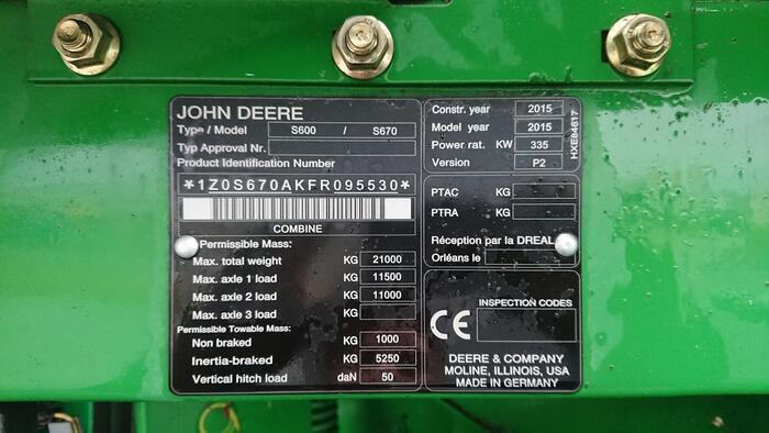Leie John Deere S670 John Deere S670: bilde 7