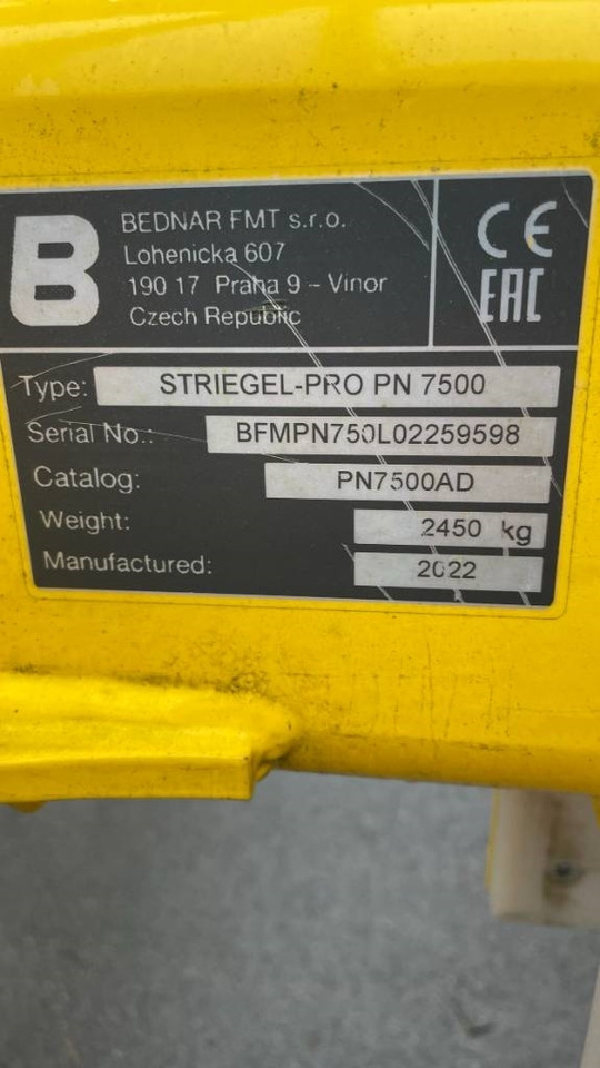 Bednar Striegel PN 7500 - Halmstrigle: bilde 3 Bednar Striegel PN 7500 - Halmstrigle: bilde 3