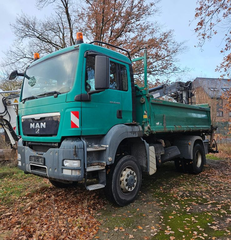 Tippbil, Kranbil MAN TGS 18.400 4x4 Kipper mit Kran Selbstlader: bilde 1