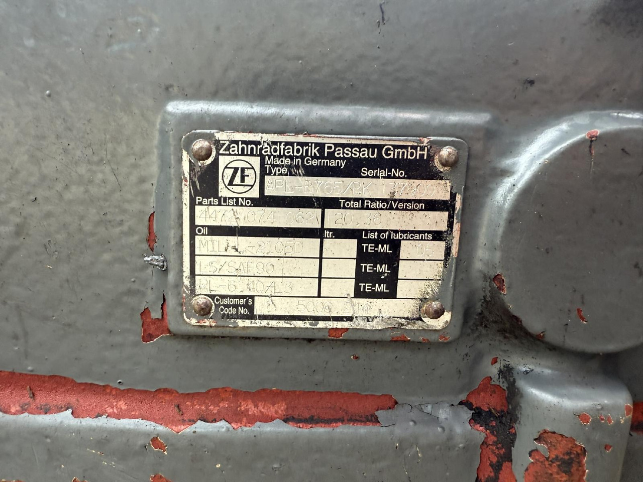 Liebherr ZF AP L B 765 aus LH 904 LIT - Aksel og deler for Bygg og anlegg: bilde 3 Liebherr ZF AP L B 765 aus LH 904 LIT - Aksel og deler for Bygg og anlegg: bilde 3