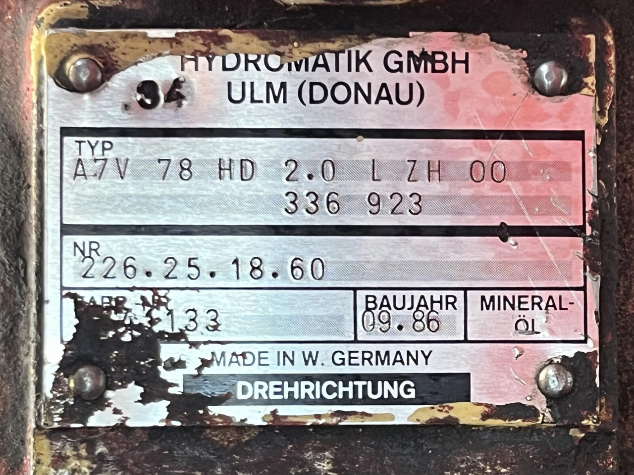 Gottwald pump A2F.160.W.2.Z.6 - Hydraulisk pumpe for Mobilkran: bilde 5 Gottwald pump A2F.160.W.2.Z.6 - Hydraulisk pumpe for Mobilkran: bilde 5
