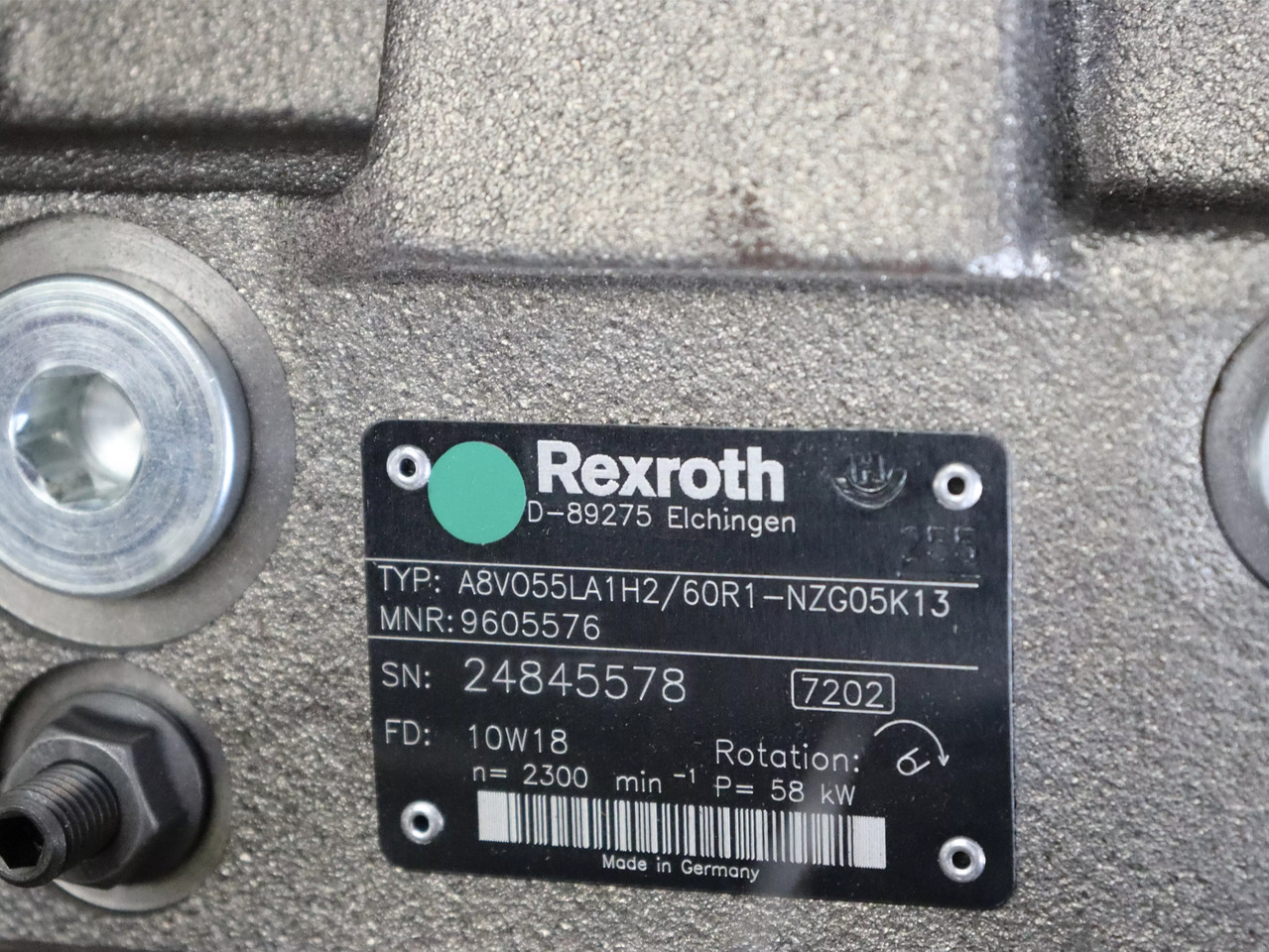 REXROTH A8VO55LA1H2/60R1-NZG05K13 - Hydraulisk pumpe for Materialhåndteringsutstyr: bilde 4 REXROTH A8VO55LA1H2/60R1-NZG05K13 - Hydraulisk pumpe for Materialhåndteringsutstyr: bilde 4
