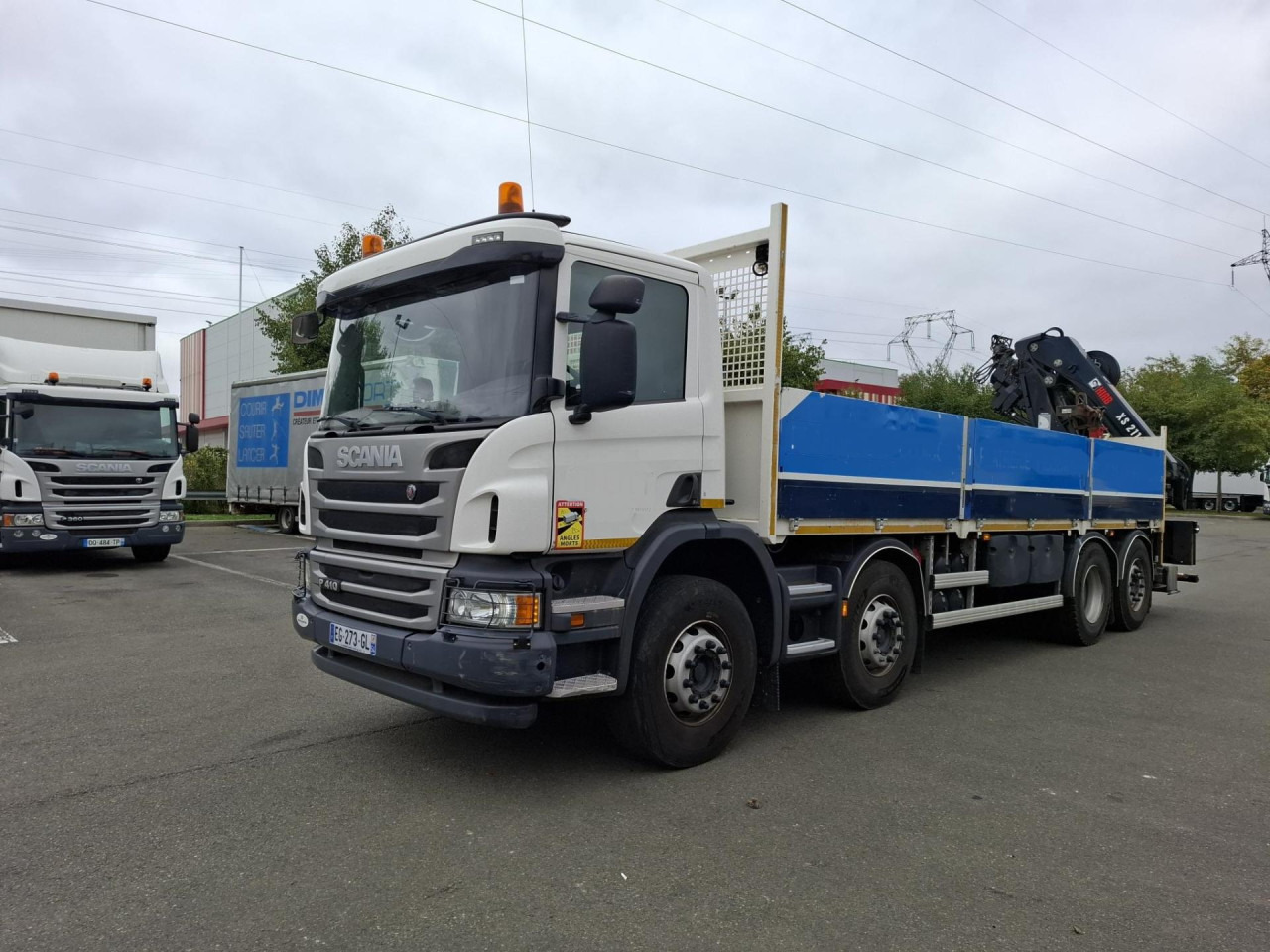 SCANIA SCANIA P41 8/2*6 Plat +Grue 21TM - Chassis lastebil: bilde 1 SCANIA SCANIA P41 8/2*6 Plat +Grue 21TM - Chassis lastebil: bilde 1