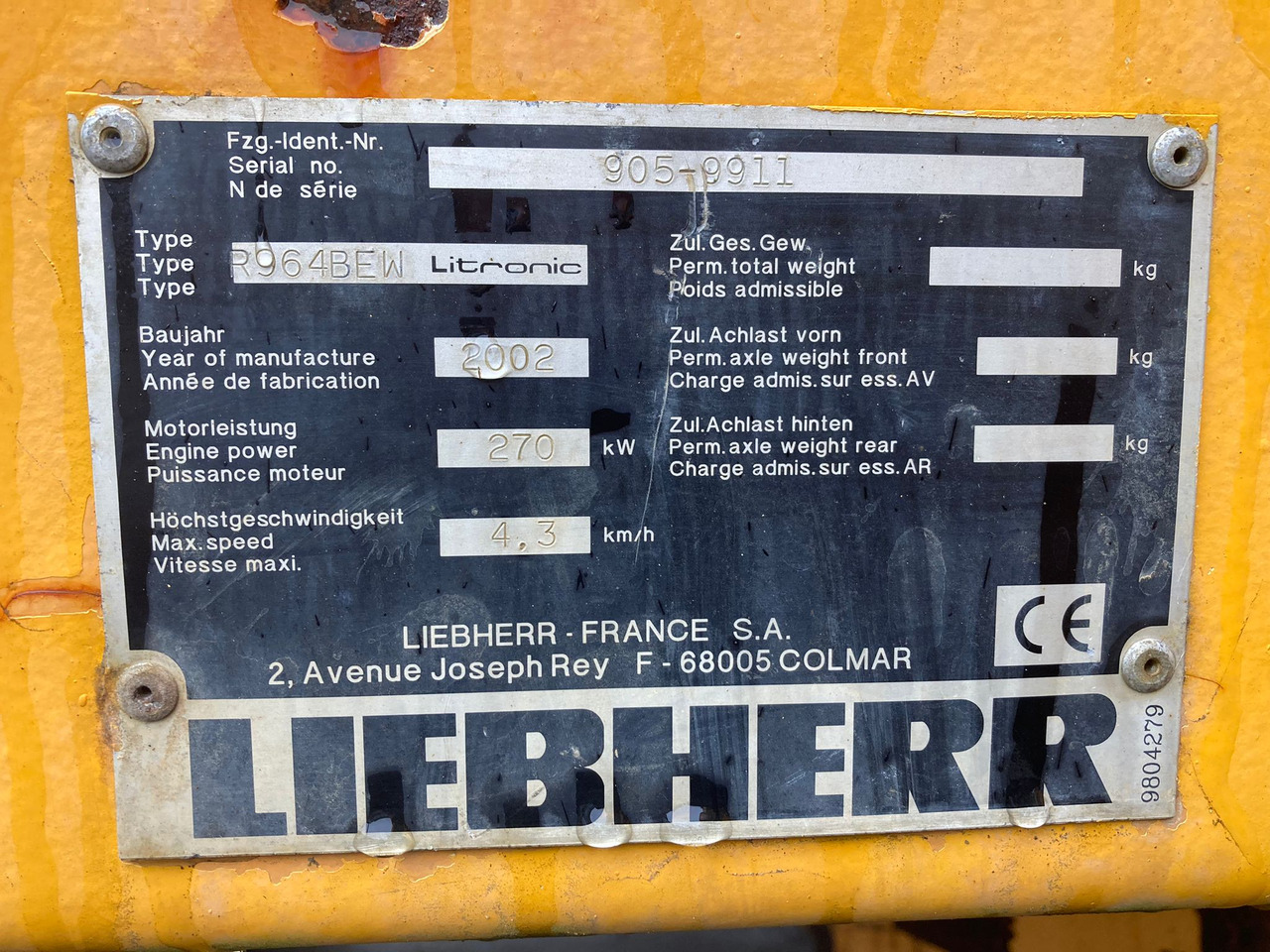 LIEBHERR R964BEW - Beltegraver: bilde 3 LIEBHERR R964BEW - Beltegraver: bilde 3