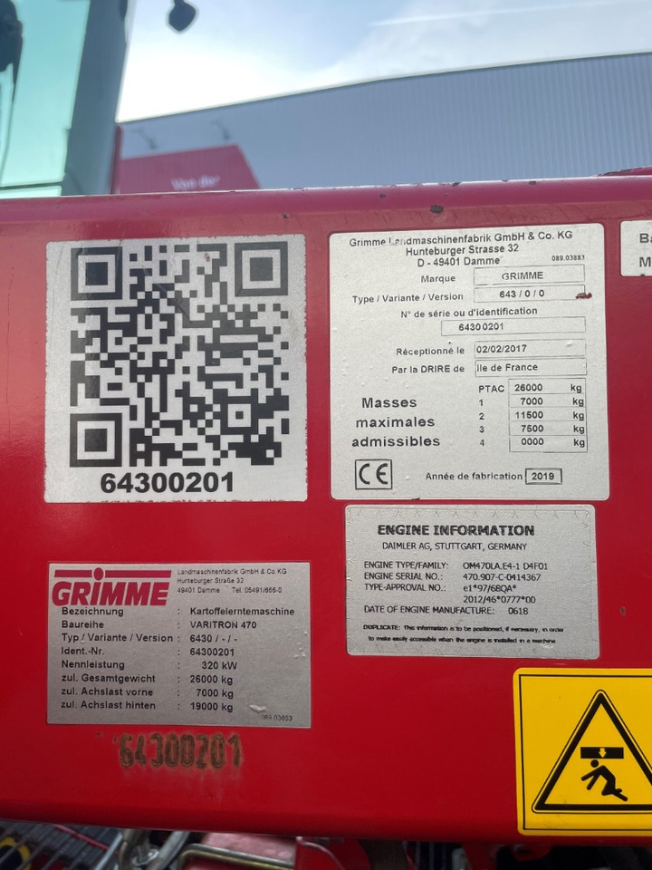 Grimme VARITRON 470 MS FKEV - Tresker: bilde 2 Grimme VARITRON 470 MS FKEV - Tresker: bilde 2