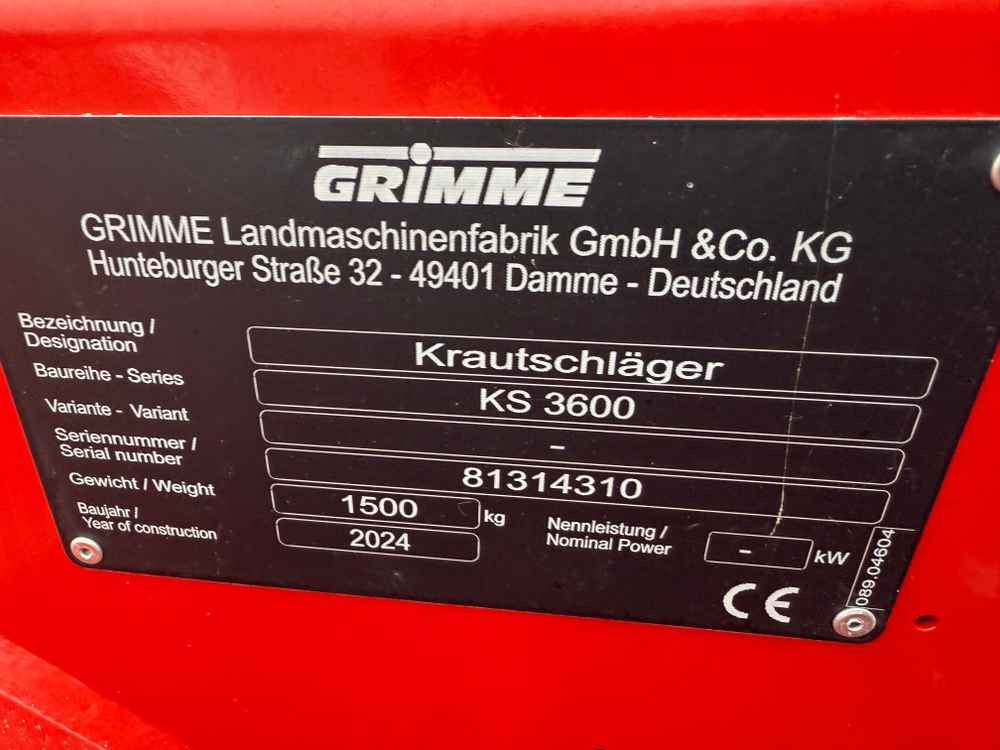 Grimme KS 3600 - Tresker: bilde 2 Grimme KS 3600 - Tresker: bilde 2