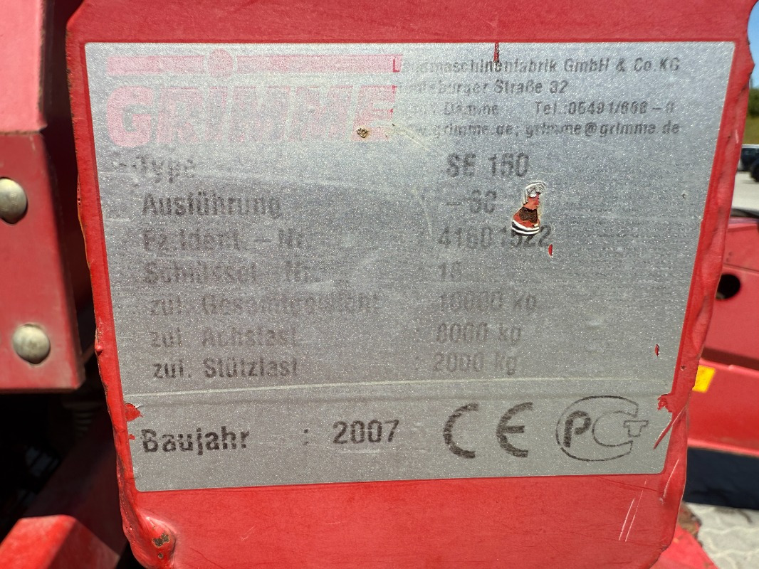 Grimme SE 170-60-UB - Tresker: bilde 2 Grimme SE 170-60-UB - Tresker: bilde 2