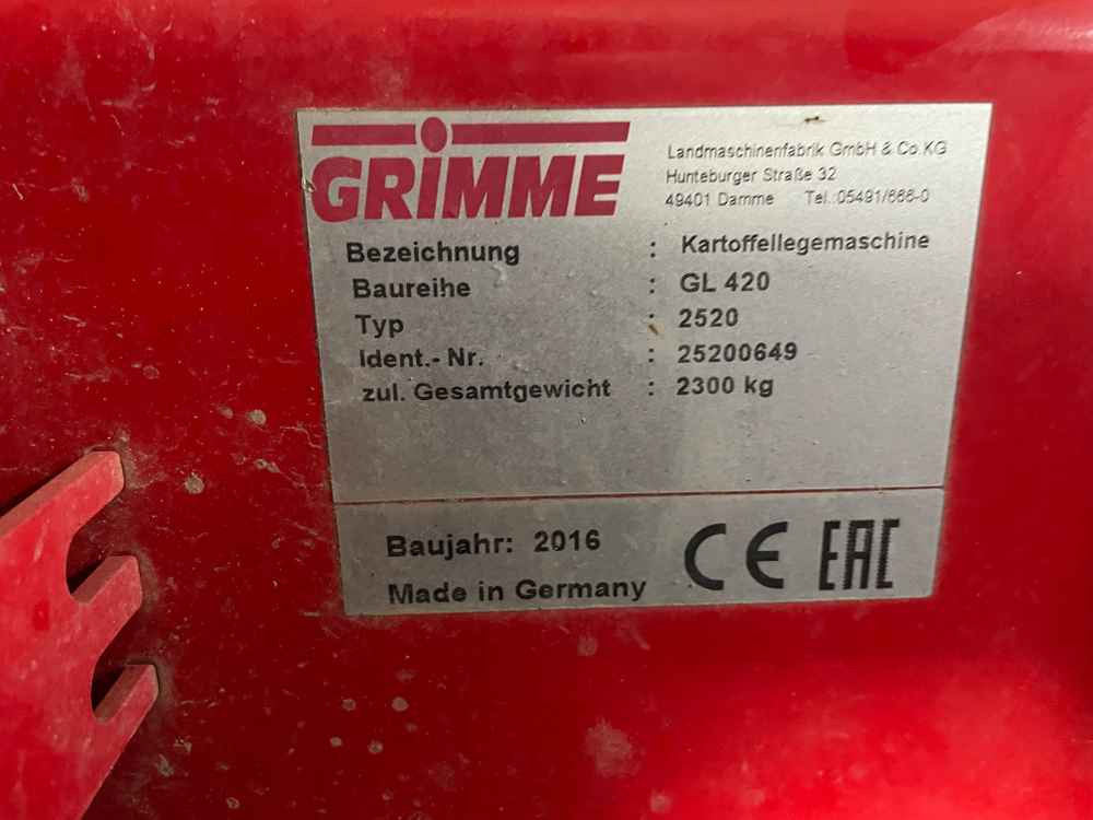 Grimme GL 420 - Tresker: bilde 2 Grimme GL 420 - Tresker: bilde 2