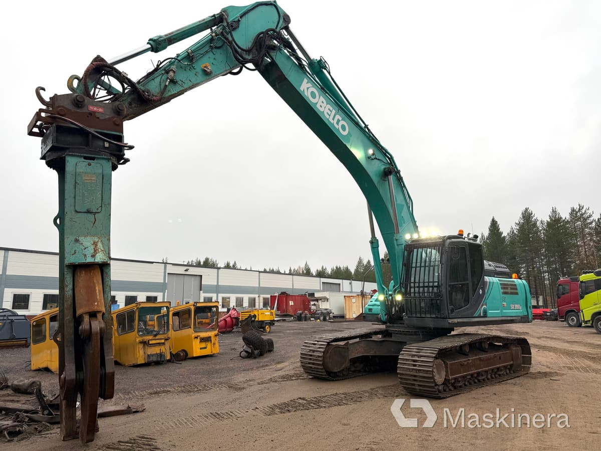 Grävmaskin Kobelco SK350LC-10 med stålsax - Beltegraver: bilde 1 Grävmaskin Kobelco SK350LC-10 med stålsax - Beltegraver: bilde 1