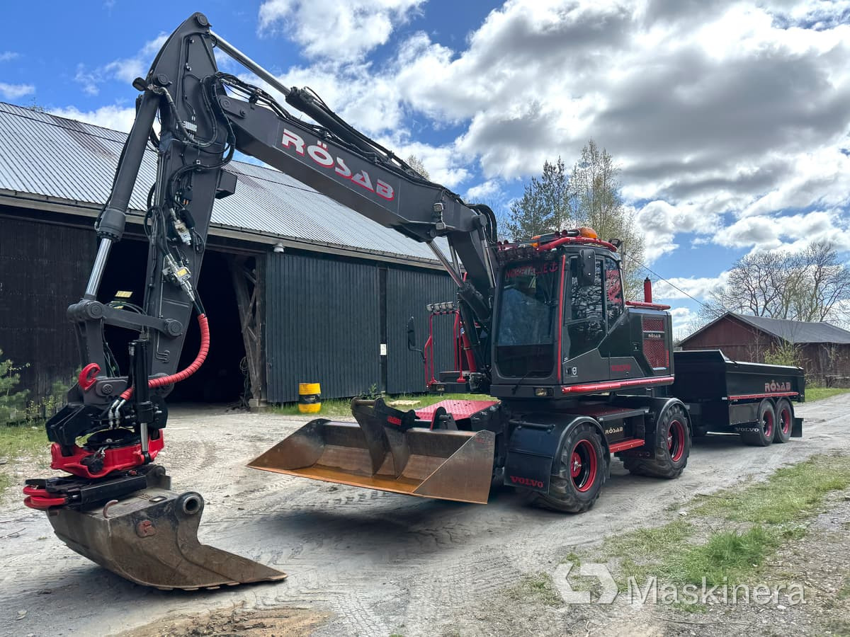 Hjulgrävare Volvo EW160E med kärra - Beltegraver: bilde 1 Hjulgrävare Volvo EW160E med kärra - Beltegraver: bilde 1