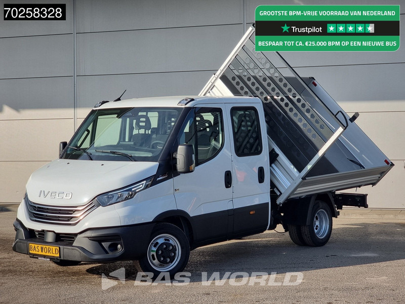 Iveco Daily 35C21 3-Zijdige Kipper Dubbel Cabine 210PK 3.0L Dubbellucht 3,5t Trekhaak ACC Airco LED Camera CarPlay Euro6 Tipper Benne Kieper - Varebil med tipp: bilde 1 Iveco Daily 35C21 3-Zijdige Kipper Dubbel Cabine 210PK 3.0L Dubbellucht 3,5t Trekhaak ACC Airco LED Camera CarPlay Euro6 Tipper Benne Kieper - Varebil med tipp: bilde 1