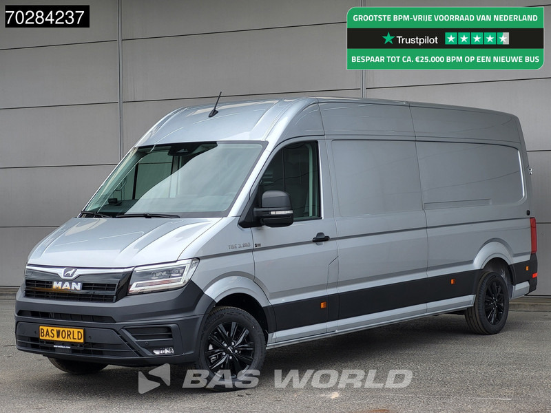 MAN TGE 3.180 Automaat 2025 Facelift L4H3 Trekhaak LED ACC Navi Airco Camera Parkeersensoren Euro6 L3H2 15m3 Airco Trekhaak - Kassebil: bilde 1 MAN TGE 3.180 Automaat 2025 Facelift L4H3 Trekhaak LED ACC Navi Airco Camera Parkeersensoren Euro6 L3H2 15m3 Airco Trekhaak - Kassebil: bilde 1
