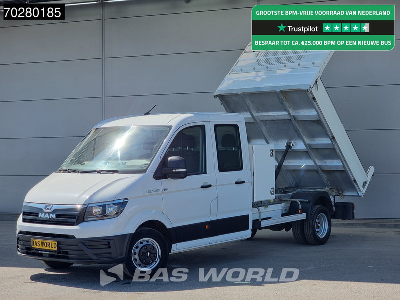 MAN TGE 5.120 Kipper met Kist Dubbel Cabine Dubbellucht 3,5t Trekhaak Navi Airco Cruise Camera Tipper Benne Kieper m3 Airco Dubbel cabine Trek - Varebil med tipp: bilde 1 MAN TGE 5.120 Kipper met Kist Dubbel Cabine Dubbellucht 3,5t Trekhaak Navi Airco Cruise Camera Tipper Benne Kieper m3 Airco Dubbel cabine Trek - Varebil med tipp: bilde 1
