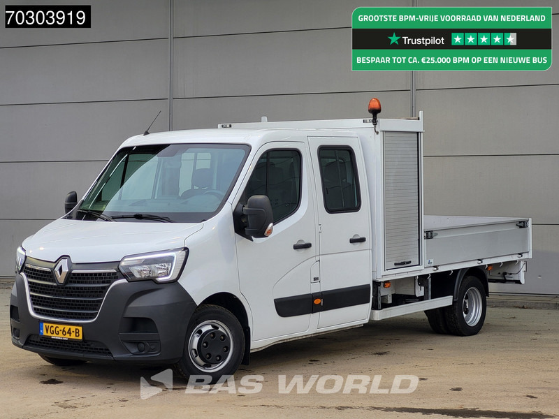 Renault Master 145PK Open Laadbak Dubbel Cabine 3,5t Trekhaak Dubbellucht LED Airco Cruise Standkachel APK 07-2026 Euro6 Pritsche Pickup Open Box Air - Varebil med plan: bilde 1 Renault Master 145PK Open Laadbak Dubbel Cabine 3,5t Trekhaak Dubbellucht LED Airco Cruise Standkachel APK 07-2026 Euro6 Pritsche Pickup Open Box Air - Varebil med plan: bilde 1