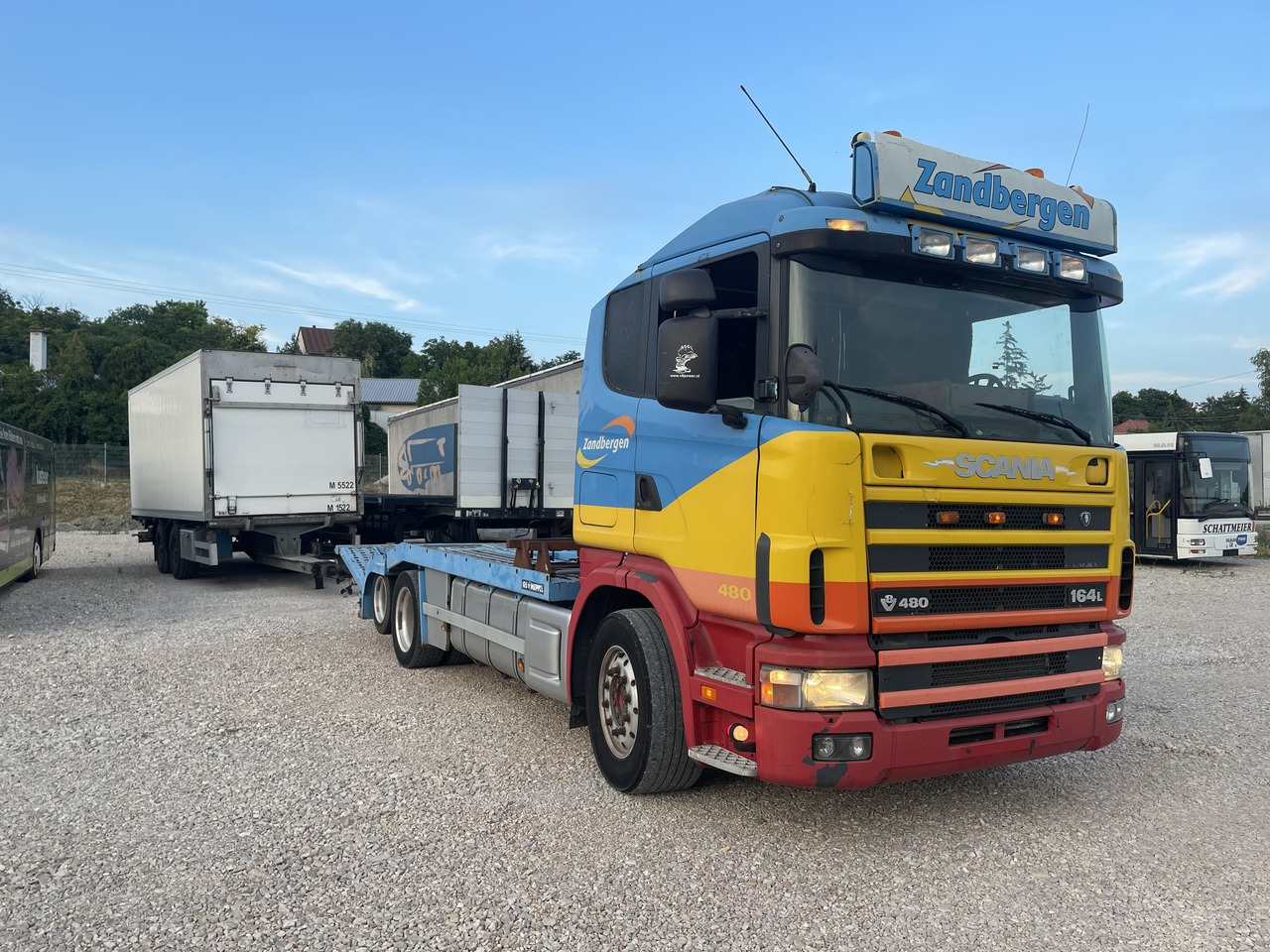 Transporter lastebil for transport av tunge maskiner SCANIA 164 480 V8 GS MEPPEL: bilde 9