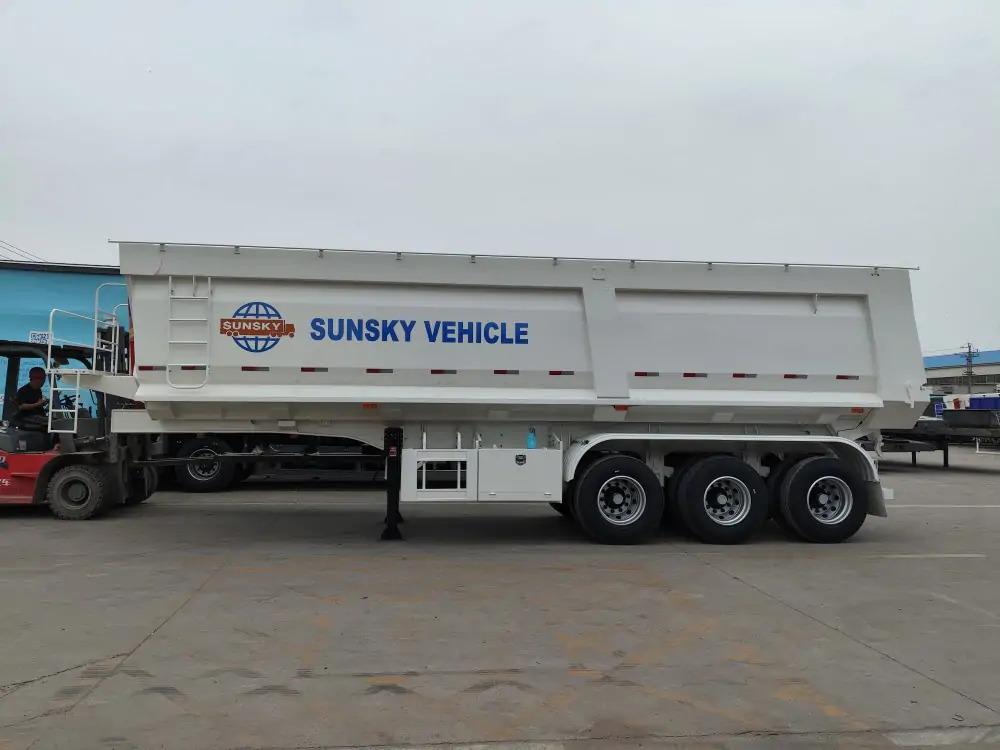 Ny Tippsemi for transport av bulk materialer SUNSKY 40cbm 3-axle tipper trailer: bilde 8