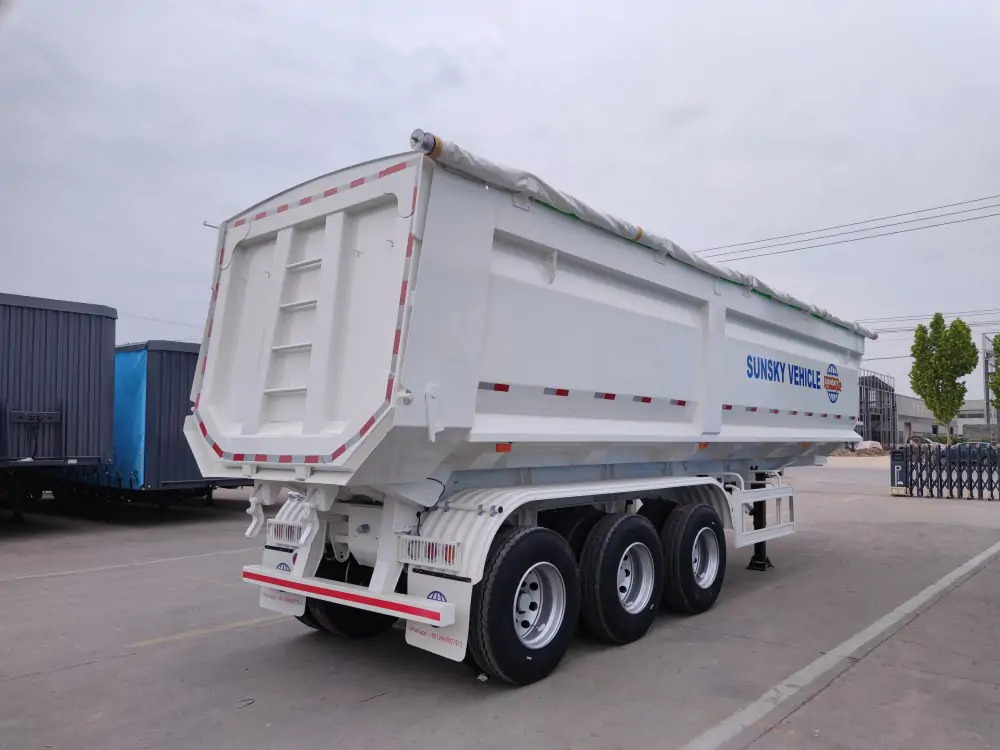 Ny Tippsemi for transport av bulk materialer SUNSKY 40cbm 3-axle tipper trailer: bilde 7