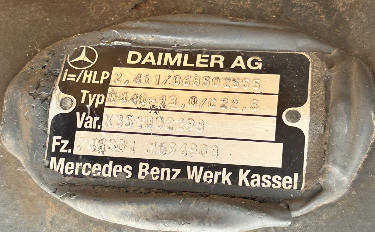 MERCEDES ACTROS MP4 R440-13 2,411 - Bakaksel for Lastebil: bilde 2 MERCEDES ACTROS MP4 R440-13 2,411 - Bakaksel for Lastebil: bilde 2