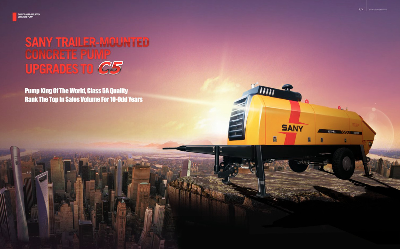 SANY SANY 【ACHIEVE】TOP CONDITION!!! demo new low hours Sany Concrete Trailer Pump 2017 HBT5008C-5S - Stasjonær betongpumpe: bilde 5 SANY SANY 【ACHIEVE】TOP CONDITION!!! demo new low hours Sany Concrete Trailer Pump 2017 HBT5008C-5S - Stasjonær betongpumpe: bilde 5