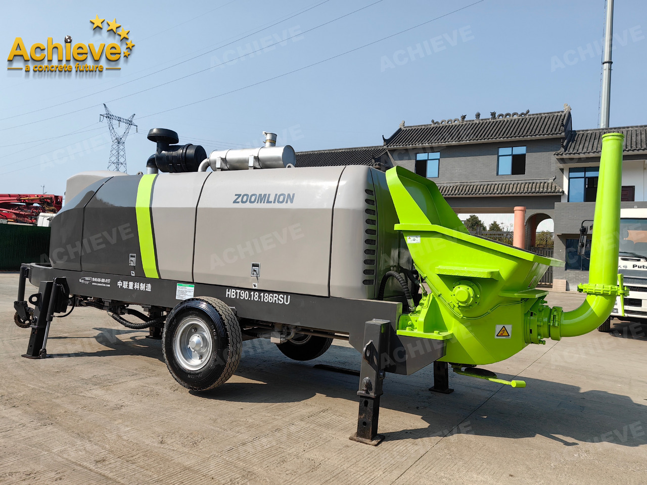 Zoomlion 2022 Zoomlion HBT 90.18.186RSU hydraulic Concrete Trailer Pump in China【ACHIEVE】TOP CONDITION!!! - Stasjonær betongpumpe: bilde 4 Zoomlion 2022 Zoomlion HBT 90.18.186RSU hydraulic Concrete Trailer Pump in China【ACHIEVE】TOP CONDITION!!! - Stasjonær betongpumpe: bilde 4