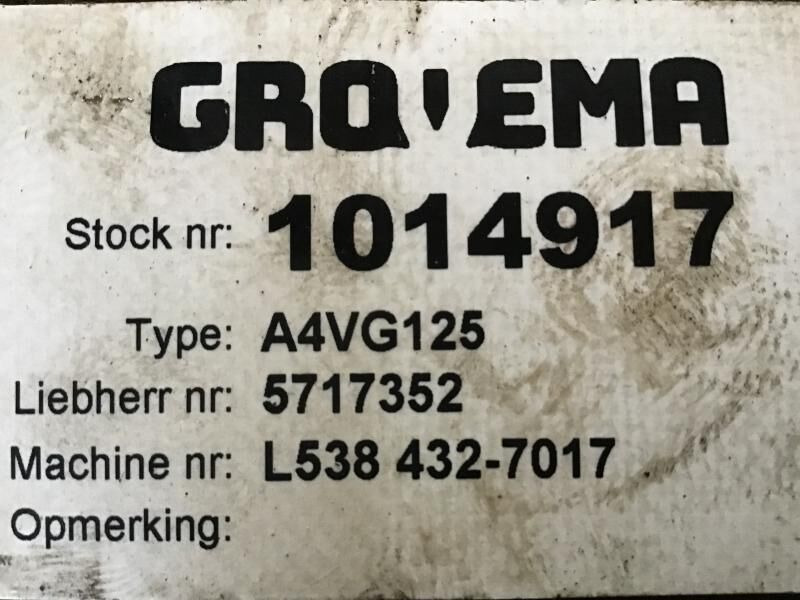 Liebherr A4VG125 - Hydraulisk pumpe: bilde 3 Liebherr A4VG125 - Hydraulisk pumpe: bilde 3