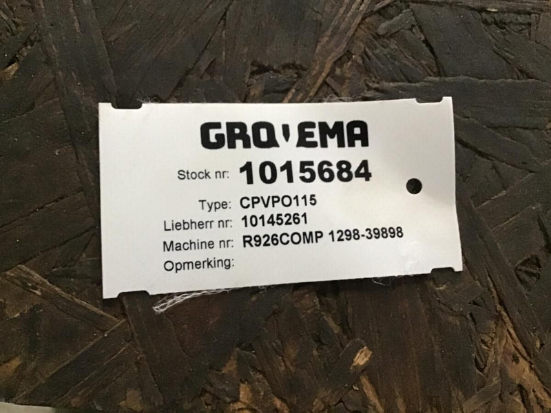 Liebherr CPVPO115 - Hydraulisk pumpe: bilde 1 Liebherr CPVPO115 - Hydraulisk pumpe: bilde 1