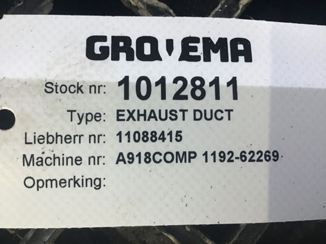 Liebherr Exhaust Duct - Eksosrør: bilde 5 Liebherr Exhaust Duct - Eksosrør: bilde 5