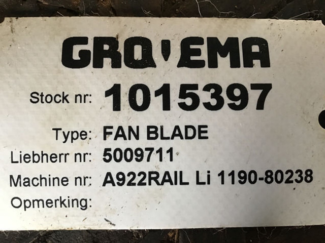 Liebherr Fan Blade - Vifte: bilde 1 Liebherr Fan Blade - Vifte: bilde 1