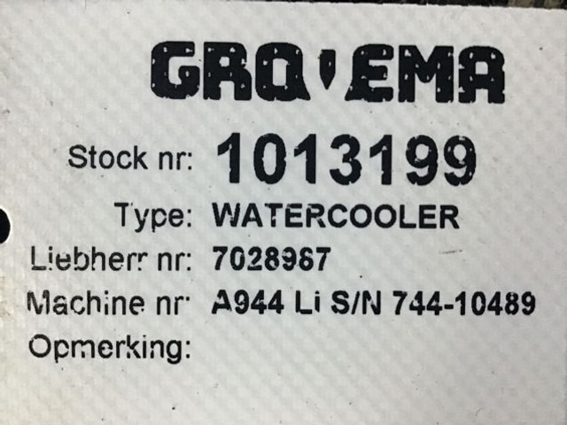 Liebherr Water Cooler - Intercooler: bilde 3 Liebherr Water Cooler - Intercooler: bilde 3