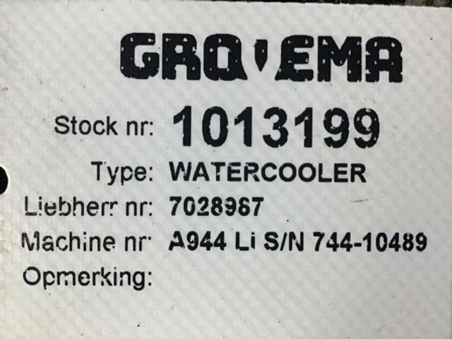 Intercooler Liebherr Water Cooler: bilde 6 Intercooler Liebherr Water Cooler: bilde 6