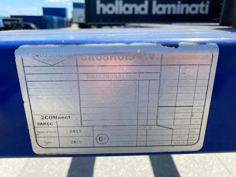 Container-transport/ Vekselflak semitrailer Broshuis 2Connect 2AKCC / 4 Axles / 3x Steering Axle / 2x Lift Axle: bilde 9