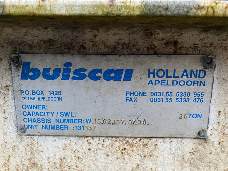Container-transport/ Vekselflak semitrailer Buiscar HD 36 / 36 Ton / 20 FT - 30 FT / Skeletal / Port Trailer: bilde 9