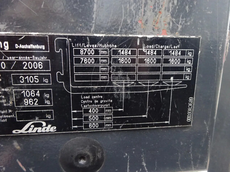 Reachtruck Linde R16X / 1600 kg / Reachtruck / Only for parts!: bilde 12