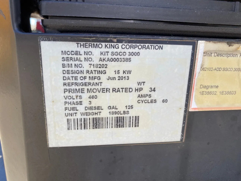 THERMO KING Genset Clip-on SG 3000 / 2013 / 11946 hrs. - Elektrisk generator: bilde 5 THERMO KING Genset Clip-on SG 3000 / 2013 / 11946 hrs. - Elektrisk generator: bilde 5