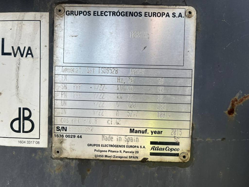 Atlas-Copco QAS 40 - Elektrisk generator: bilde 5 Atlas-Copco QAS 40 - Elektrisk generator: bilde 5