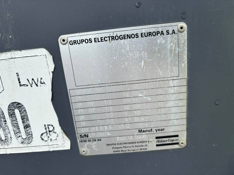 Atlas-Copco QAS 60 ST3 - Elektrisk generator: bilde 5 Atlas-Copco QAS 60 ST3 - Elektrisk generator: bilde 5