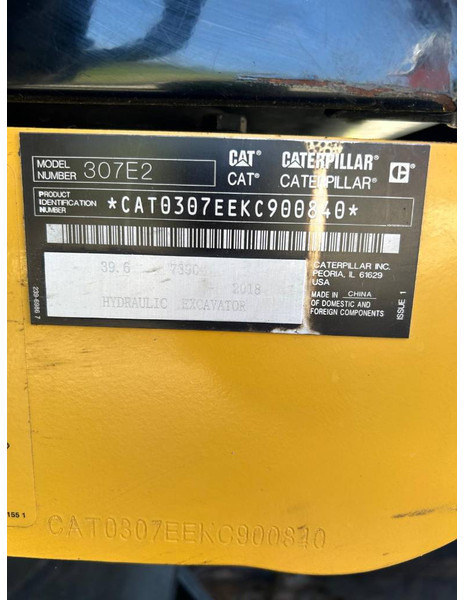 Cat 307E2 - Beltegraver: bilde 5 Cat 307E2 - Beltegraver: bilde 5
