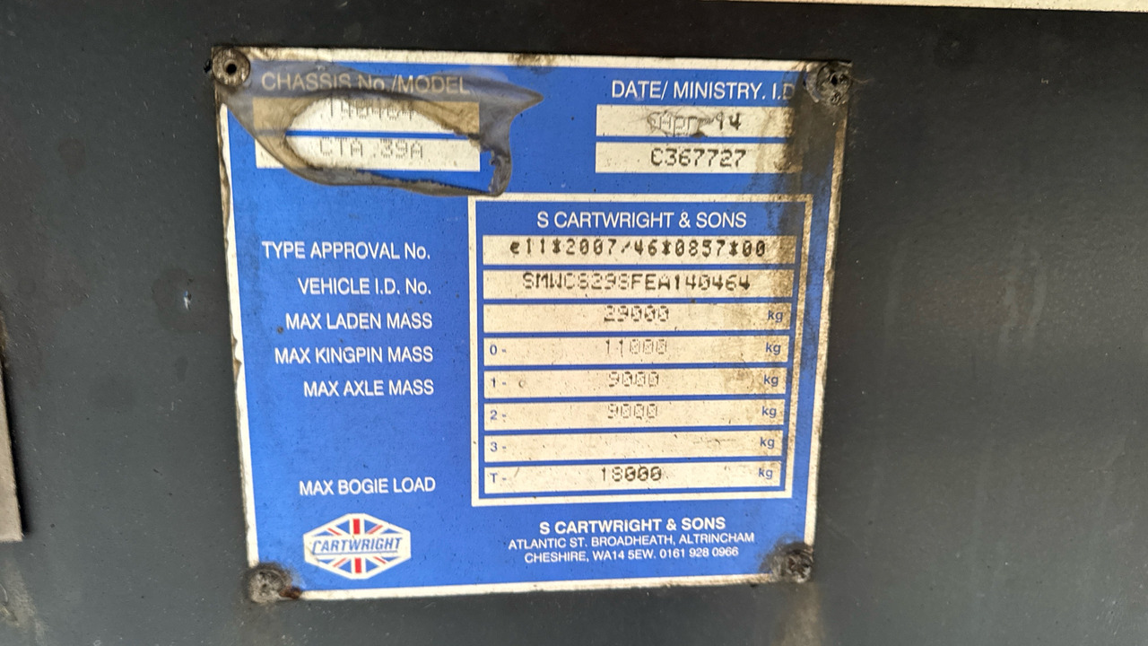 Tilhenger CARTWRIGHT CURTAINSIDE URBAN: bilde 12