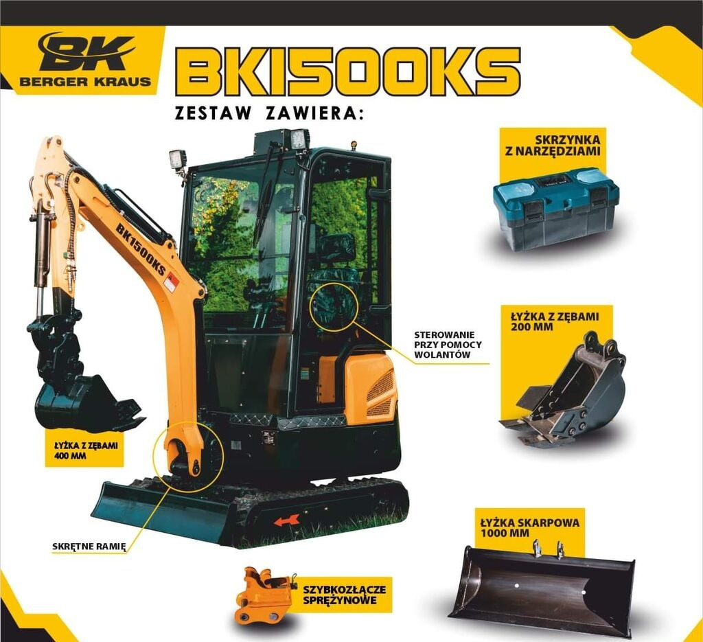 Berger Kraus BK1500KSR - Minigraver: bilde 2 Berger Kraus BK1500KSR - Minigraver: bilde 2