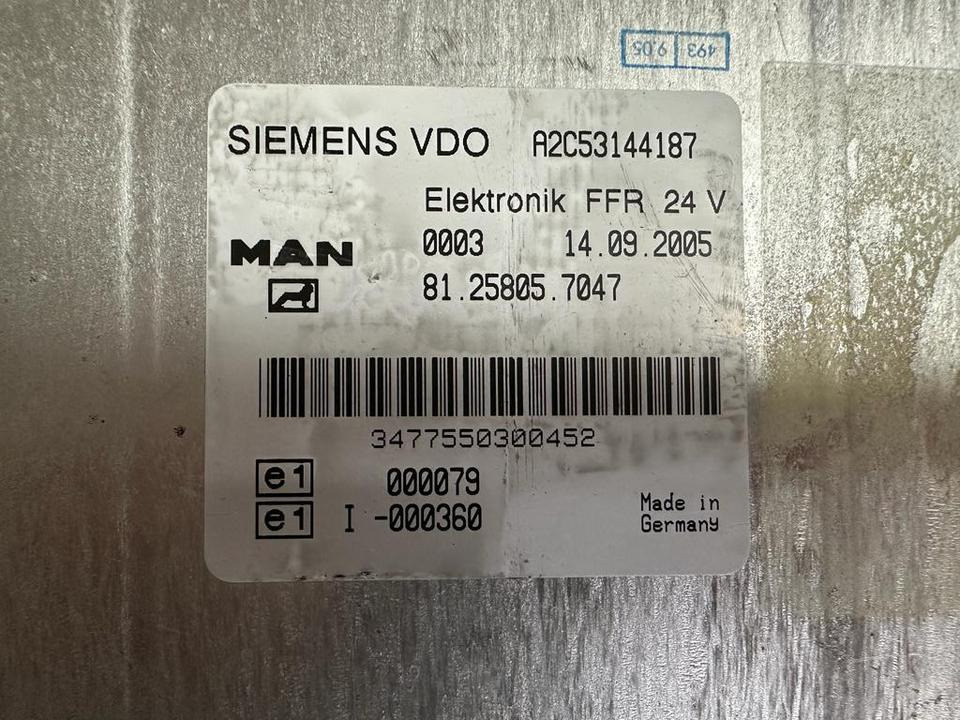 MAN SIEMENS VDO ELEKTRONIK FFR Steuergerät 81.25805.7047 - Styreenhet for Lastebil: bilde 2 MAN SIEMENS VDO ELEKTRONIK FFR Steuergerät 81.25805.7047 - Styreenhet for Lastebil: bilde 2