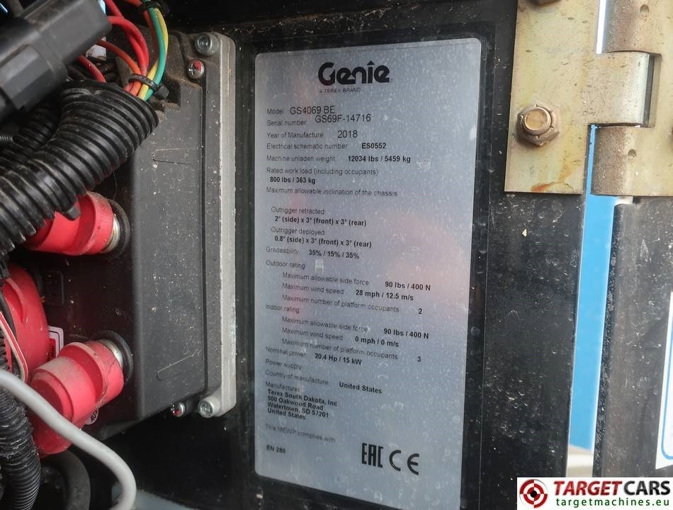 Sakselift Genie GS-4069BE Hybrid 4069 Scissor Work Lift 1412cm: bilde 10