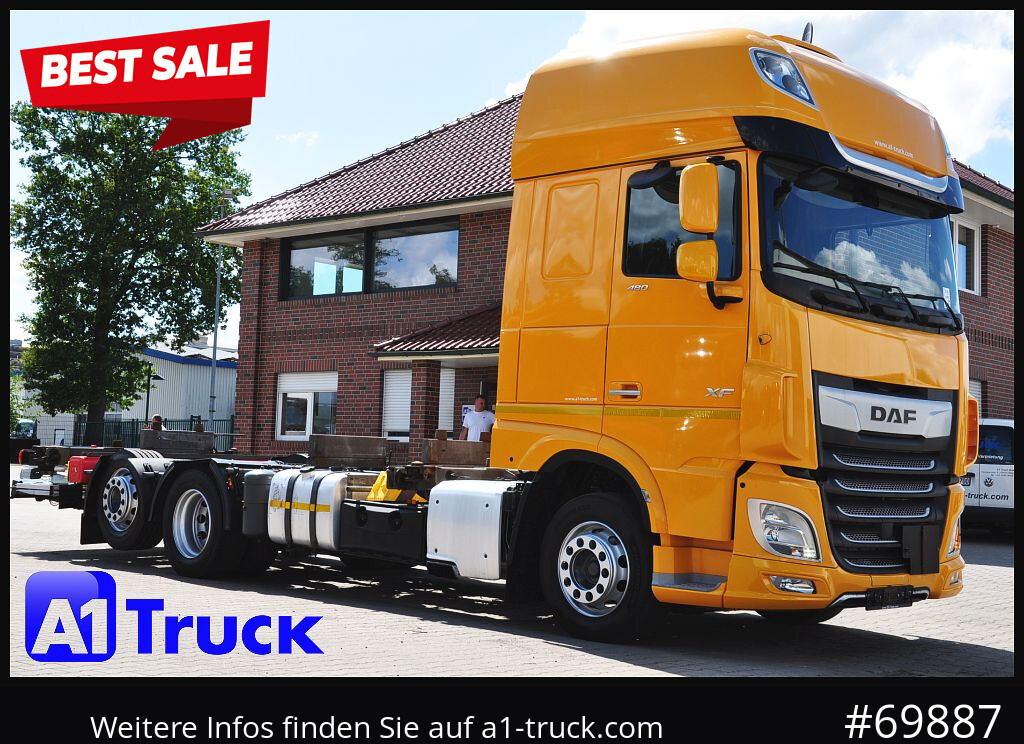DAF XF 480, MultiBDF, 7,45, Standklima, LBW, - Container-transport/ Vekselflak lastebil: bilde 1 DAF XF 480, MultiBDF, 7,45, Standklima, LBW, - Container-transport/ Vekselflak lastebil: bilde 1