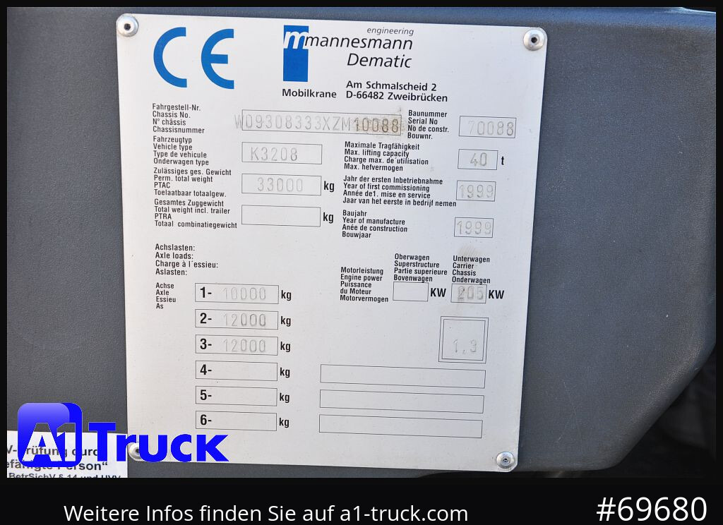 Mobilkran DEMAG AC 40-1 City, Mobilkran, Klappspitze,: bilde 6