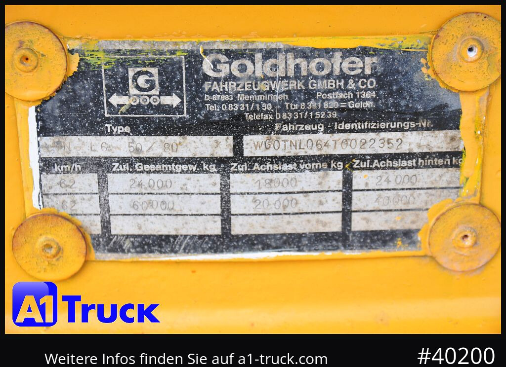 GOLDHOFER 6achs Plattform, Ballast, 60to., Schwerlast, - Lavloader tilhenger: bilde 5 GOLDHOFER 6achs Plattform, Ballast, 60to., Schwerlast, - Lavloader tilhenger: bilde 5