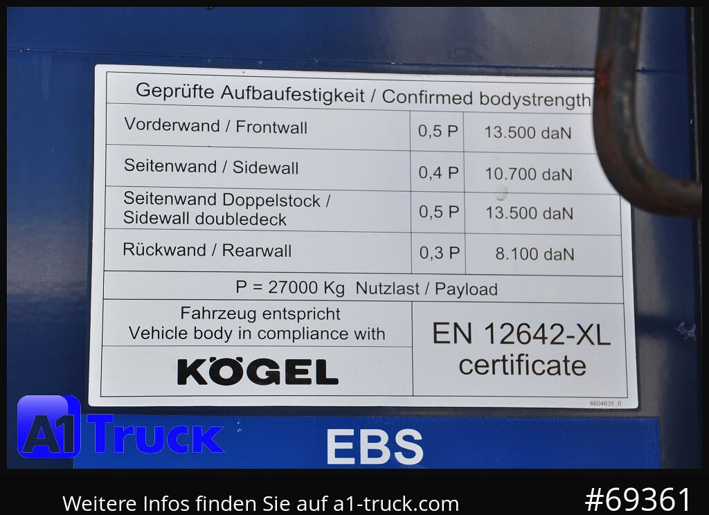 Gardintrailer KOEGEL S24-1 Mega, 1 Vorbesitzer, Code XL: bilde 9