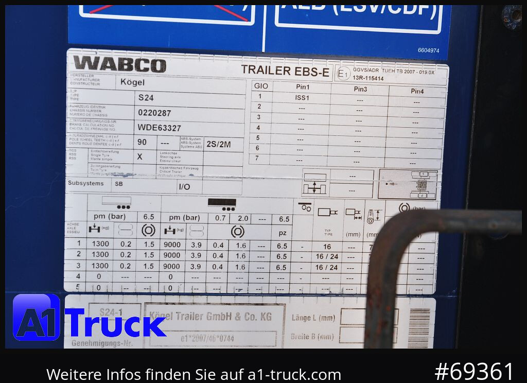 Gardintrailer KOEGEL S24-1 Mega, 1 Vorbesitzer, Code XL: bilde 8