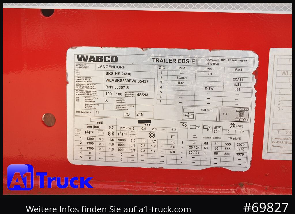 Tippsemi LANGENDORF SKS-HS 24-30, 26m³ Stahl, Lift Alufelgen,: bilde 6 Tippsemi LANGENDORF SKS-HS 24-30, 26m³ Stahl, Lift Alufelgen,: bilde 6